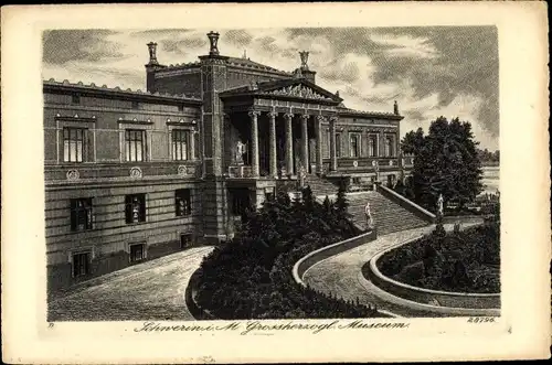 Künstler Ak Schwerin in Mecklenburg, Großherzogliches Museum