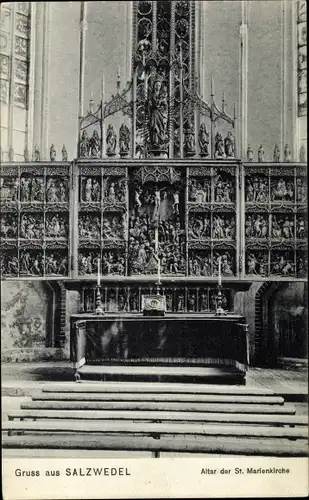 Ak Salzwedel in der Altmark, Altar der St. Marienkirche