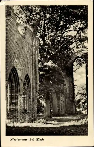 Ak Wieck Eldena Greifswald, Klosterruine