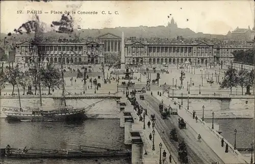 Ak Paris VIII., Place de la Concorde