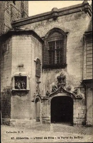 Ak Abbeville-Somme, Rathaus, Porte du Beffroi