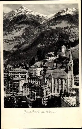 Ak Bad Gastein Badgastein in Salzburg, Panorama, Kirche, Berge