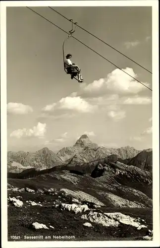 Ak Oberstdorf im Oberallgäu, Nebelhorn, Sessellift, Hochvogel