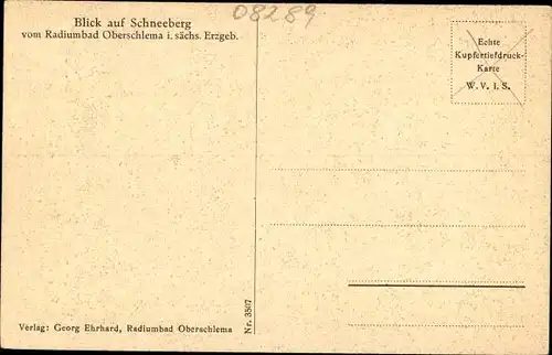 Ak Schneeberg im Erzgebirge, Totalansicht, Blick von Oberschlema