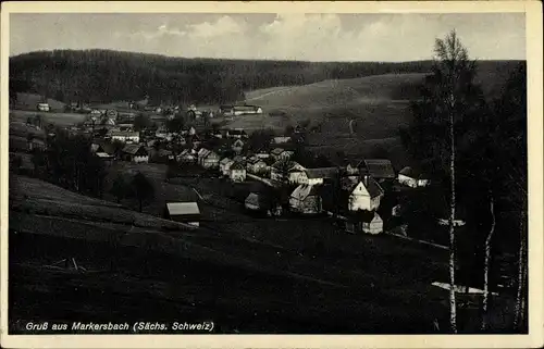 Ak Markersbach Bad Gottleuba in Sachsen, Sächsische Schweiz, Totalansicht