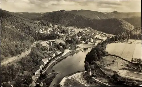 Ak Ziegenrück an der Saale Thüringen, Blick vom Schlossberg