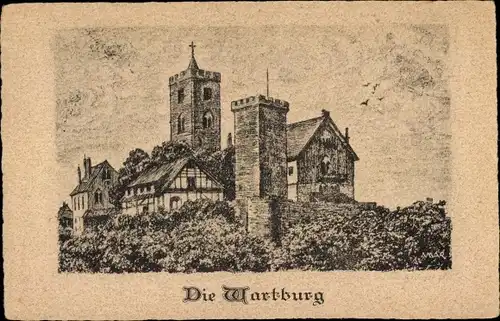 Künstler Ak Lutherstadt Eisenach in Thüringen, Wartburg