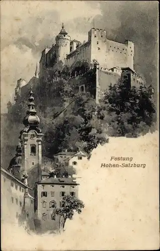 Ak Salzburg in Österreich, Festung Hohensalzburg