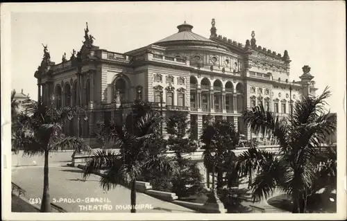 Ak São Paulo Brasilien, Theatro Municipal