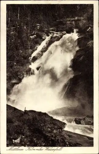 Ak Krimml in Salzburg, Mittlerer Krimmler Wasserfall
