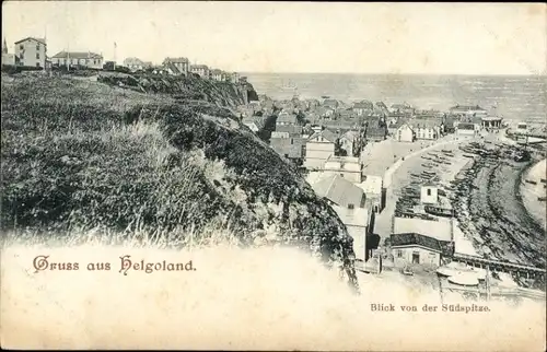 Ak Nordseeinsel Helgoland, Blick von der Südspitze