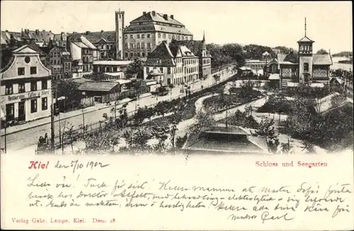 Ak Kiel, Schloss, Seegarten
