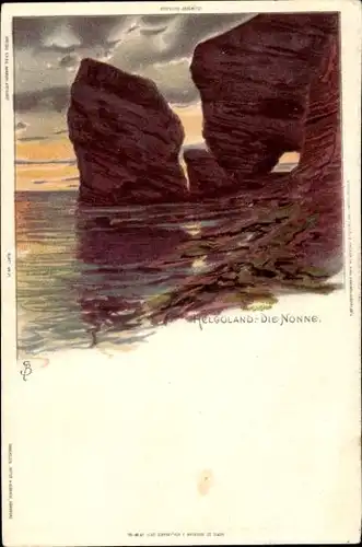 Künstler Litho Biese, C., Helgoland in Schleswig Holstein, Die Nonne