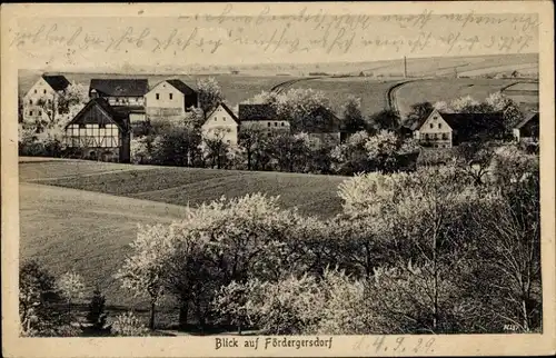 Ak Fördergersdorf Tharandt im Erzgebirge, Panorama