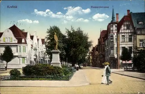 Ak Krefeld am Niederrhein, Bismarckstraße