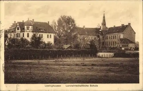 Ak Lüdinghausen im Münsterland Westfalen, Landwirtschaftliche Schule