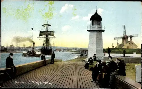 Ak Littlehampton West Sussex England, Pier