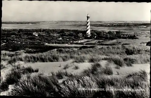 Ak Burgh Haamstede Schouwen Duiveland Zeeland Niederlande, Leuchtturm, Dünen