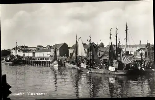 Ak IJmuiden Ymuiden Velsen Nordholland, Fischerhafen