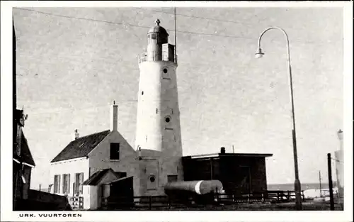 Ak Urk Flevoland Niederlande, Leuchtturm