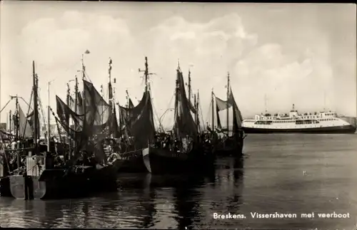 Ak Breskens Sluis Zeeland Niederlande, Fischerhafen, Fährboot