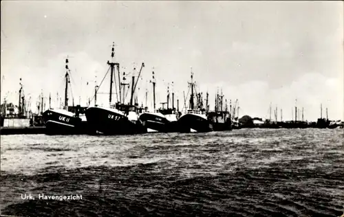 Ak Urk Flevoland Niederlande, Hafen, Fischerboote