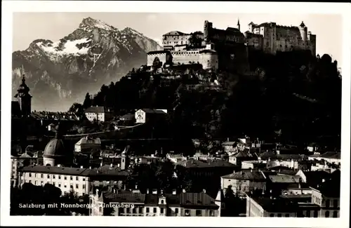 Ak Salzburg in Österreich, Festung Hohensalzburg, Nonnberg, Untersberg