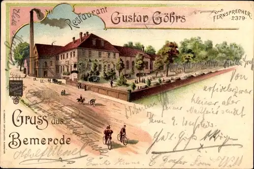 Litho Bemerode Hannover in Niedersachsen, Restaurant Gustav Göhrs