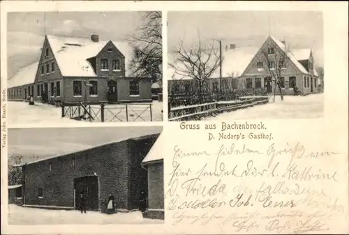 Ak Bachenbrock Steinkirchen Altes Land Niedersachsen, Gasthof D. Nodorp, Winter