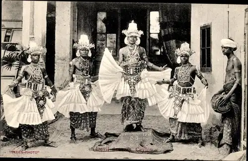 Ak Ceylon Sri Lanka, Teufelstänzer