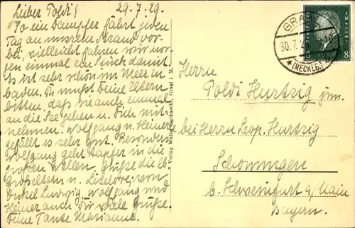 Ak Dampfer Kronprinz auf hoher See, Ostseebad Graal, DOAL