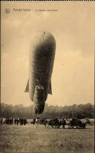 Ak Belgische Armee, Der Drachenballon