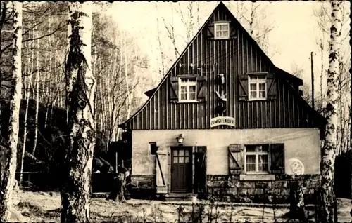 Ak Postelwitz Bad Schandau Sächsische Schweiz, Schrammsteingebiet, Berghütte Zum Guten Bier