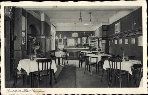 Ak Oberlahnstein Lahnstein am Rhein, Hotel Germania, Gaststätte