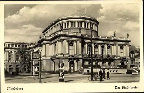Ak Magdeburg an der Elbe, Stadttheater
