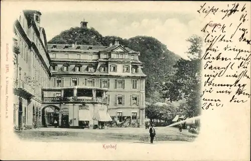 Relief Ak Bad Ems an der Lahn, Kurhof