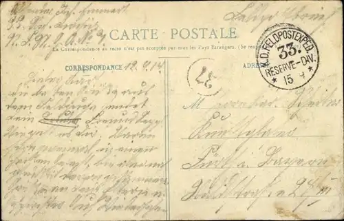 Ak Onville Meurthe et Moselle, Grande Rue