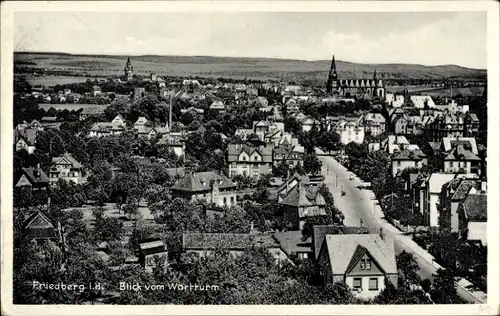 Ak Friedberg im Wetteraukreis Hessen, Gesamtansicht, Wartturm