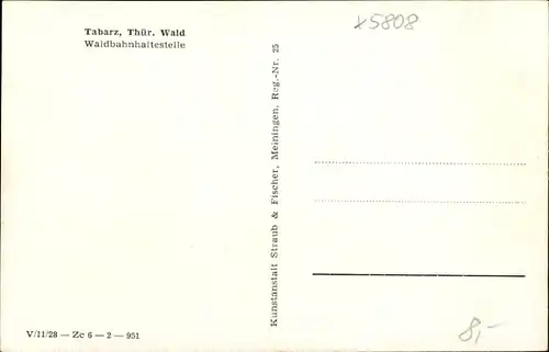Ak Tabarz im Thüringer Wald, Waldbahnhaltestelle, Straßenbahn