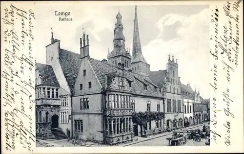 Ak Lemgo in Lippe, Rathaus