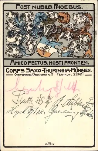 Studentika Ak München Bayern, Corps Saxo Thuringia, Bruderstraße 2