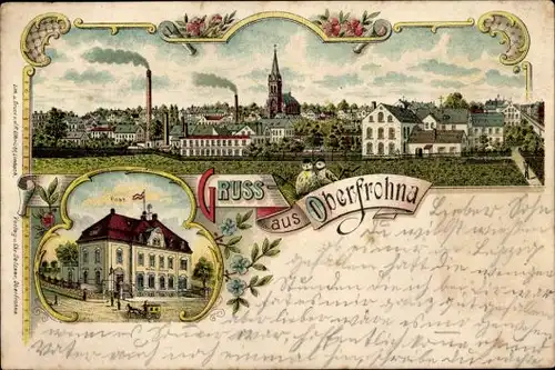 Litho Oberfrohna Sachsen, Post, Panorama