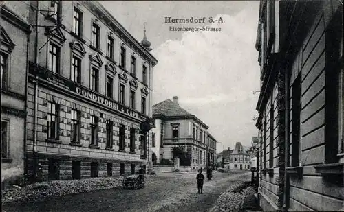 Ak Hermsdorf in Thüringen, Eisenberger Straße, Konditorei, Cafe