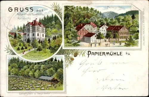 Litho Papiermühle Bollberg Roda Stadtroda in Thüringen, Restaurant, Konzertplatz