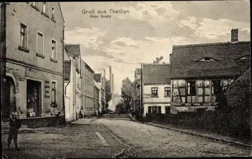 Ak Theißen Zeitz im Burgenlandkreis, Neue Straße