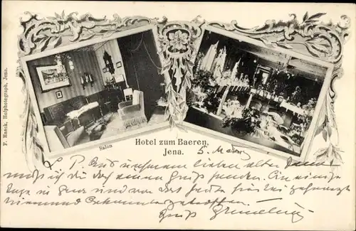 Ak Jena in Thüringen, Hotel zum Bären, Salon