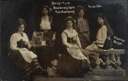 Foto Ak Unna in Westfalen, Bazar zum Besten des kath. Krankenhauses 1910