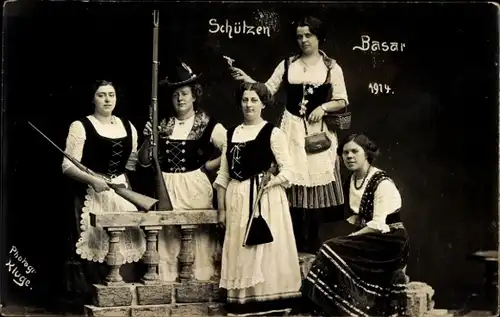 Foto Ak Unna in Westfalen, Schützen Bazar 1914