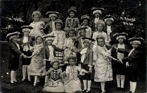 Foto Ak Unna in Westfalen, Musik Verein, Kinder, Gruppenfoto 1912