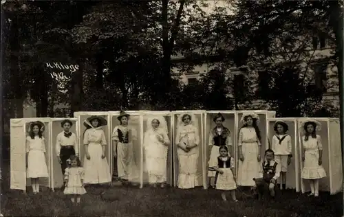 Foto Ak Unna in Westfalen, Musik Verein, Gruppenfoto 1912
